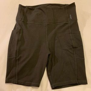 Boody olive green bike shorts with pockets, size XL